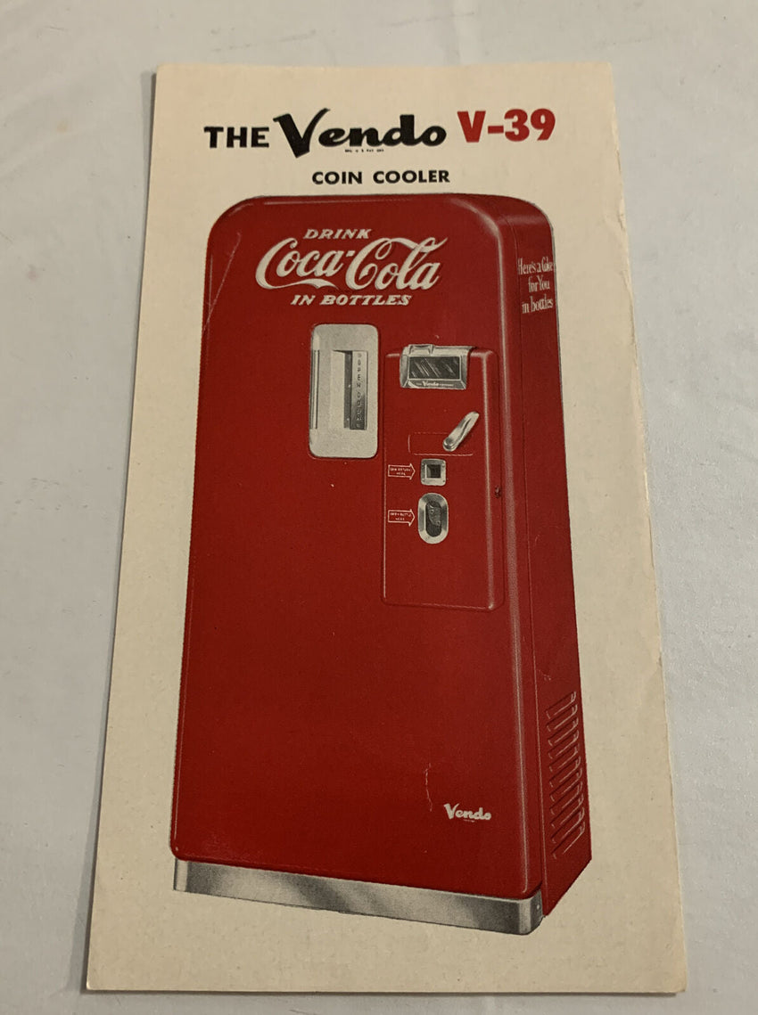 Vintage Vendo V-39 Coca-Cola coin cooler illustration