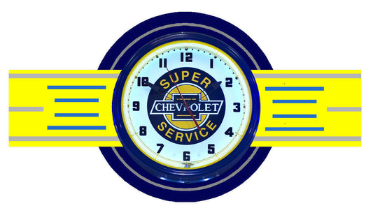 Chevrolet 4' Neon Clock Sign