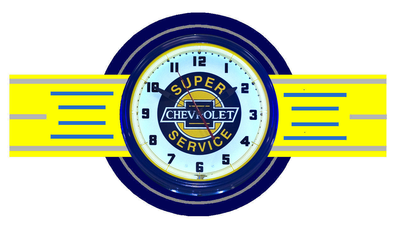 Chevrolet 4' Neon Clock Sign