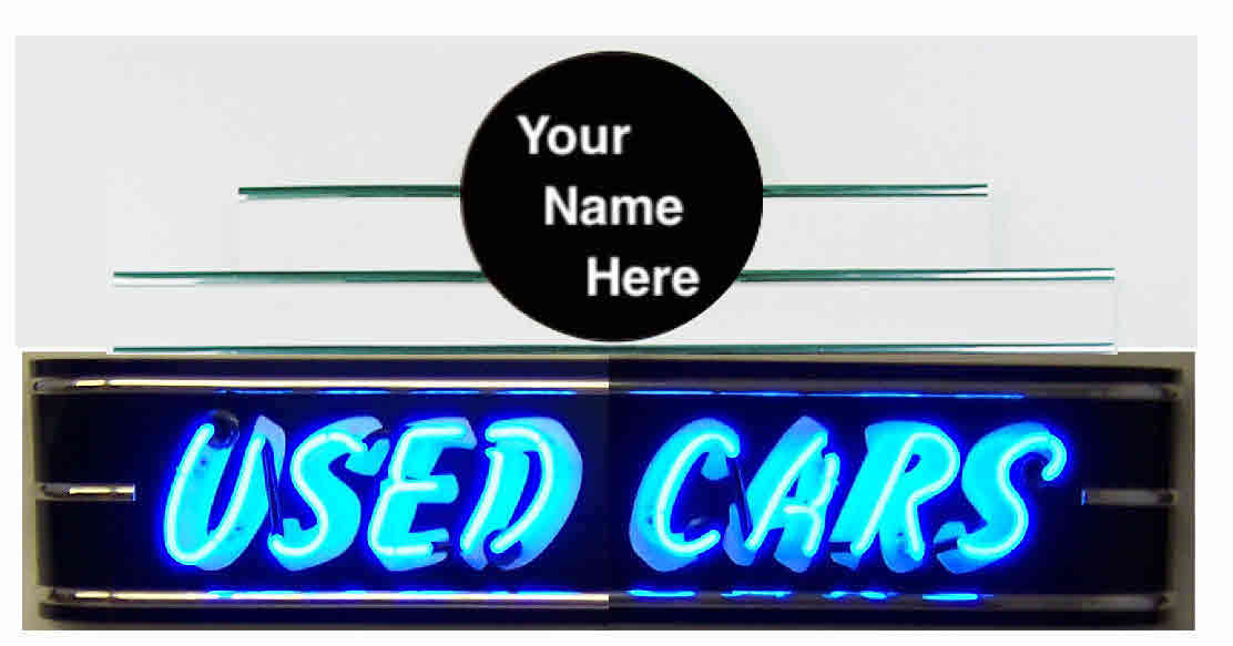 USED CARS Custom Neon Sign - Blue