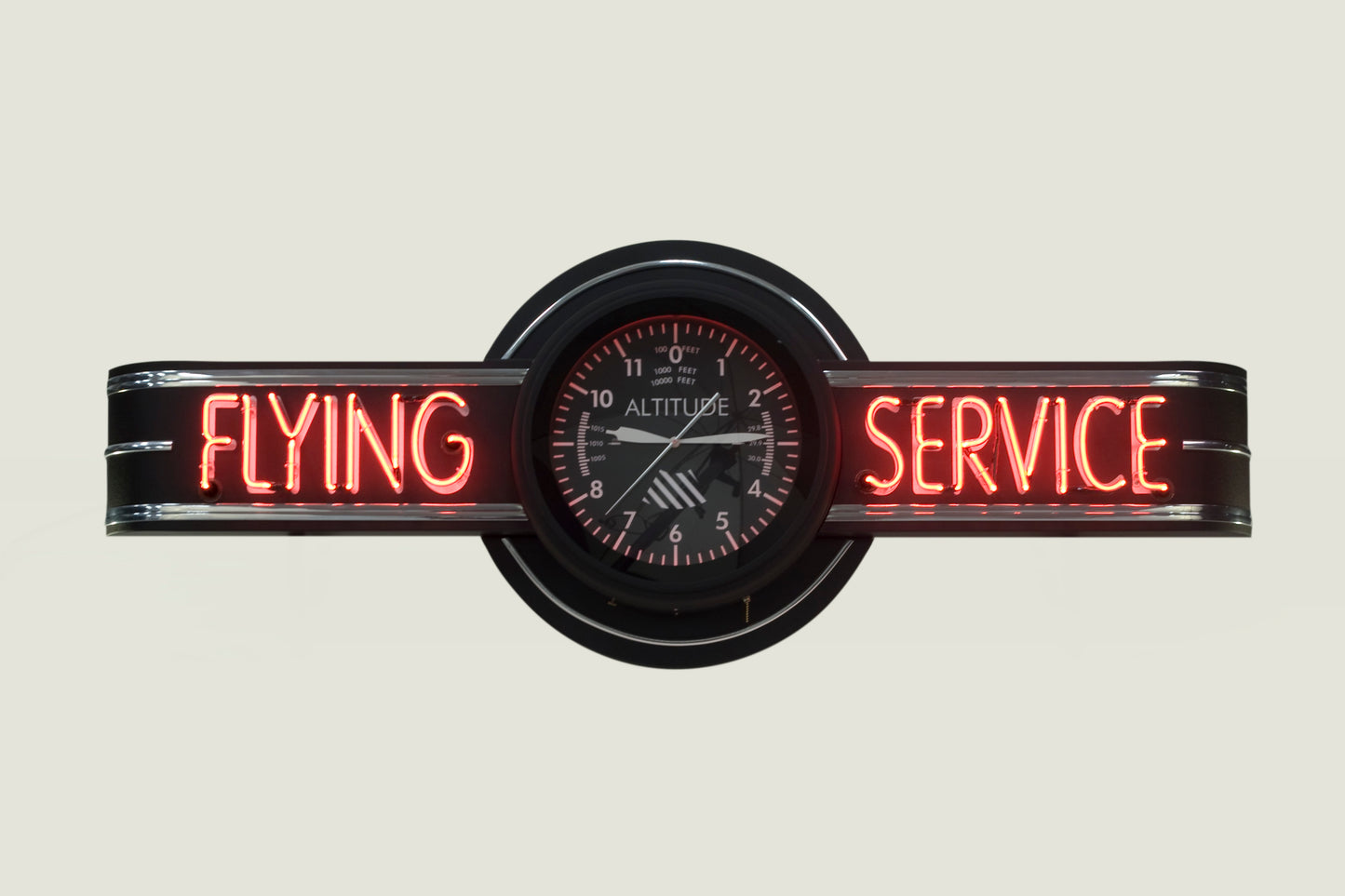 FLYING SERVICE Altimeter Clock Sign