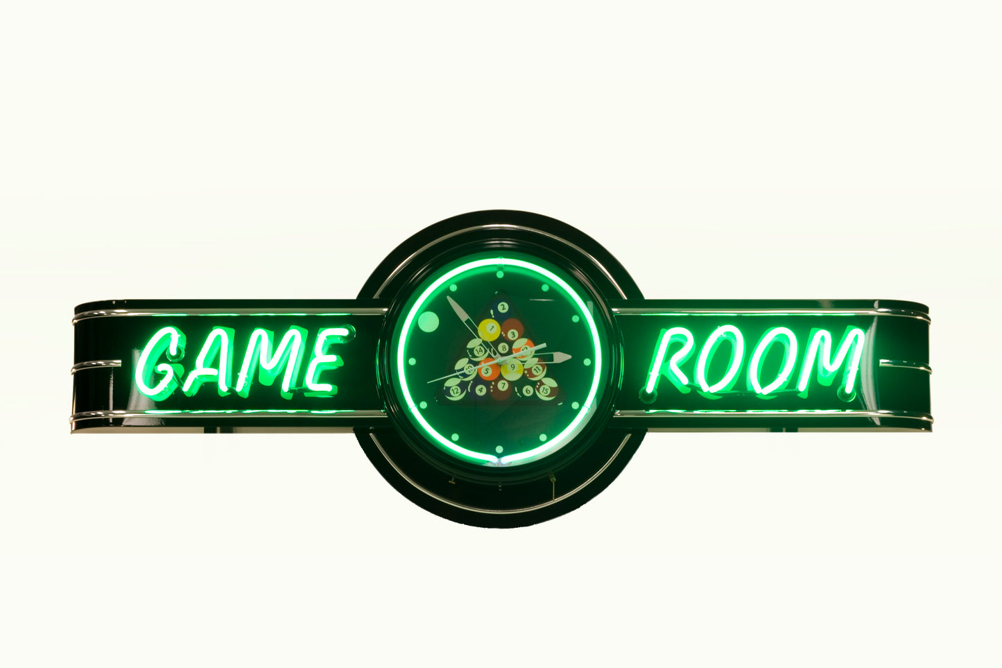 GAME ROOM Neon Clock Sign