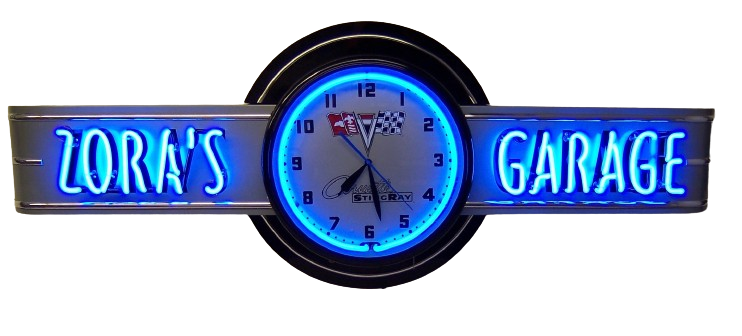 ZORA'S GARAGE Stingray Neon Clock Sign